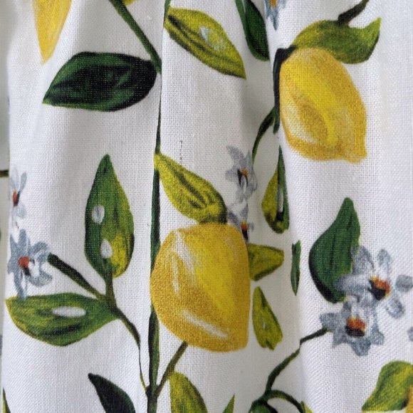 Binny Lemon Mini Dress Fruit Floral Tiered They Call Me Limoncello Capri L - Picture 14 of 16